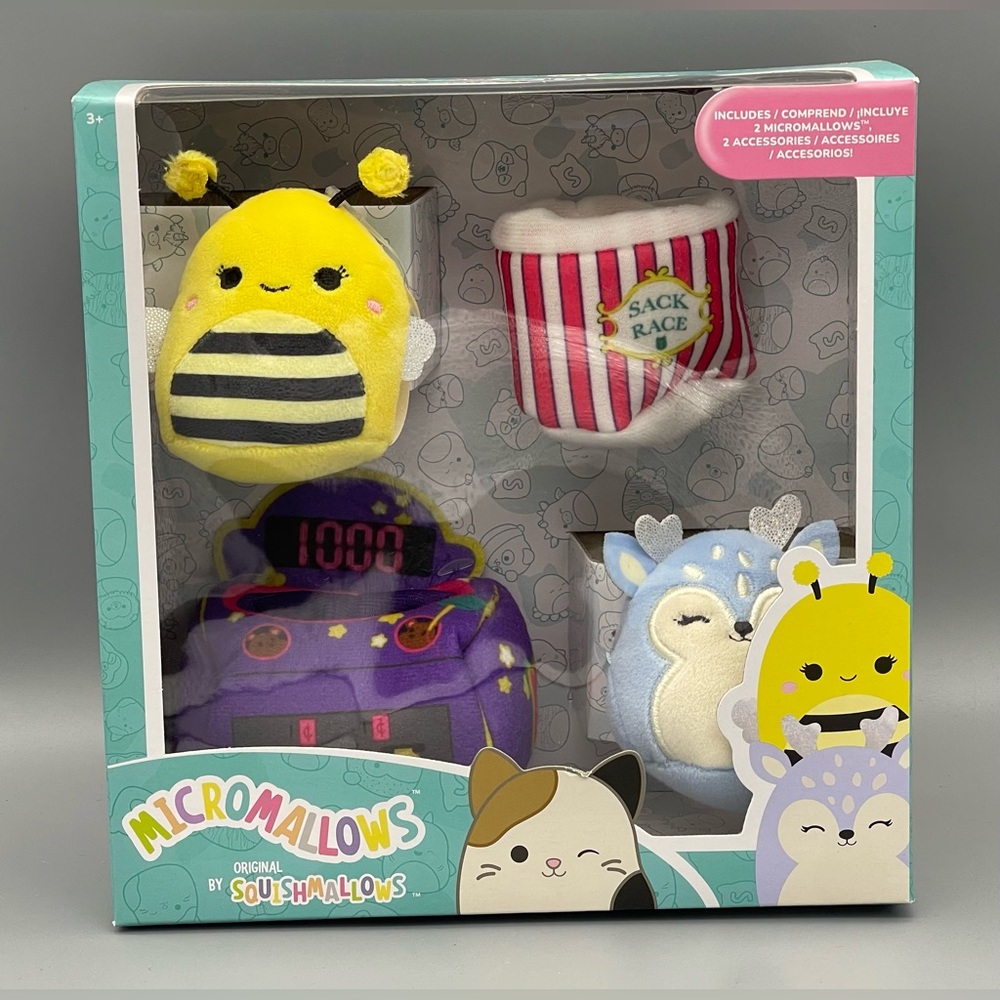 Squishmallows Micromallows Plush 4 Pack Sunny, Farryn Stuffed Animals NEW